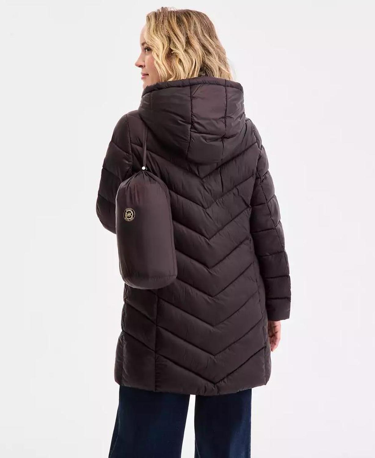 MICHAEL Women's Hooded Packable Puffer Coat, Exclusively at Macy's, P/XSS-XX