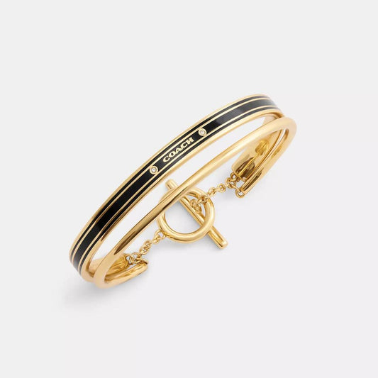 Coach Enamel Double Bangle Bracelet