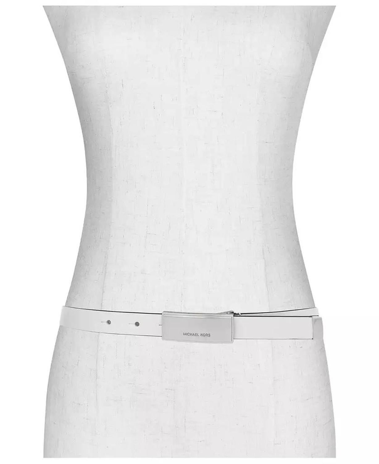 Micheal Kors Women's Plaque Leather Belt