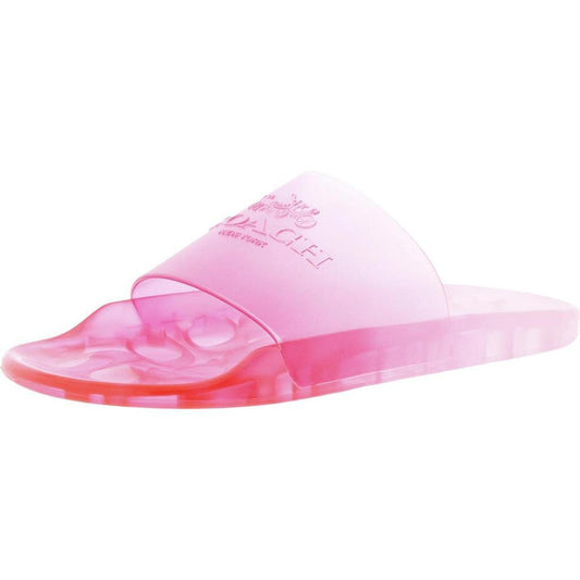 Ulyssa Womens Logo Flats Pool Slides