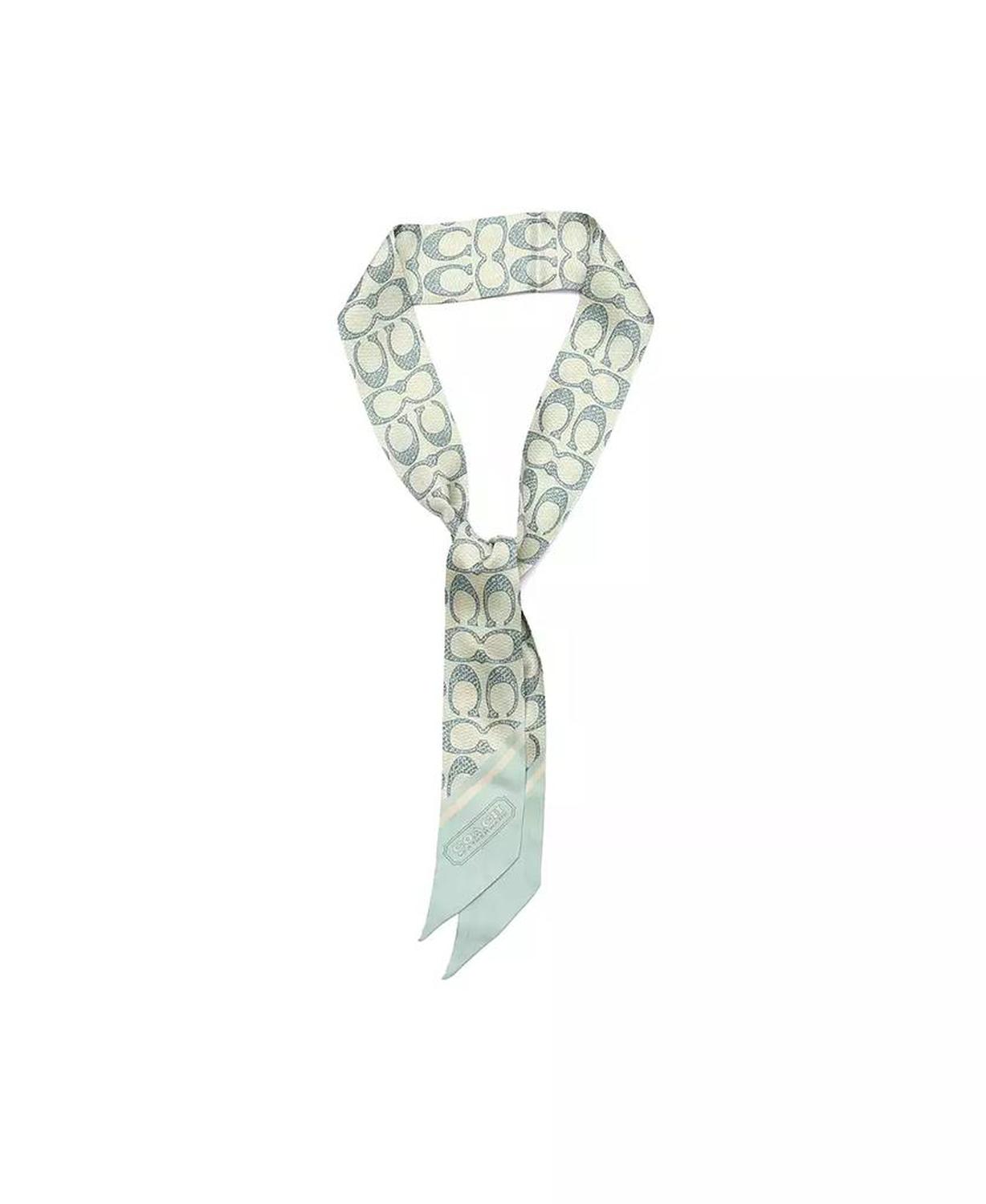 Women's Vintage Signature Print Silk Skinny Scarf