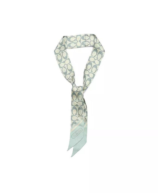Women's Vintage Signature Print Silk Skinny Scarf