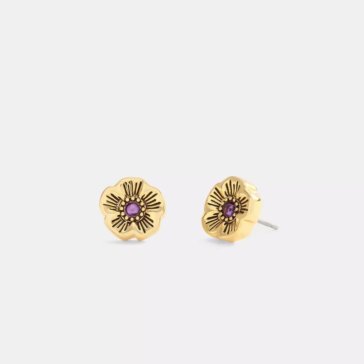 Tea Rose Stone Stud Earrings