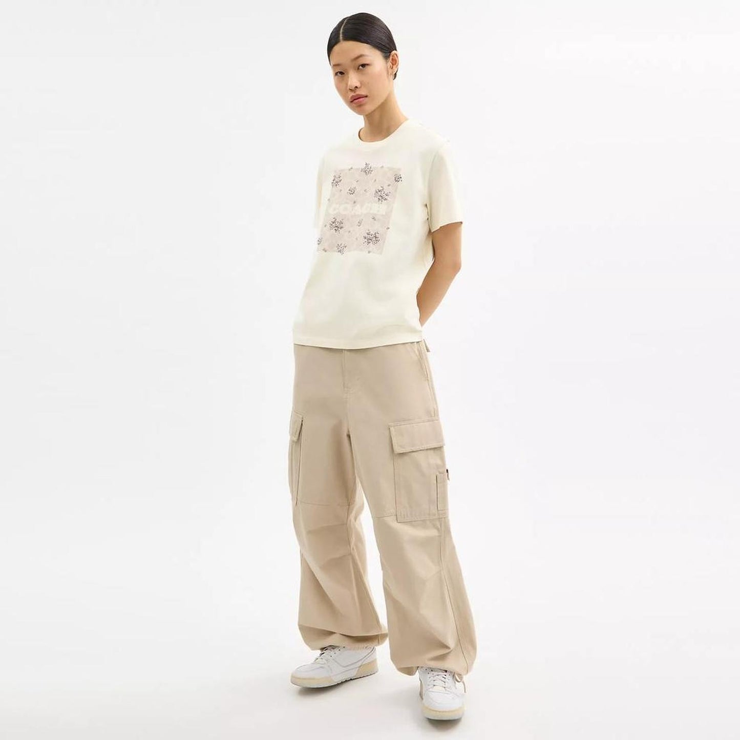 Spring Blossom Signature Square Classic T Shirt In Organic Cotton