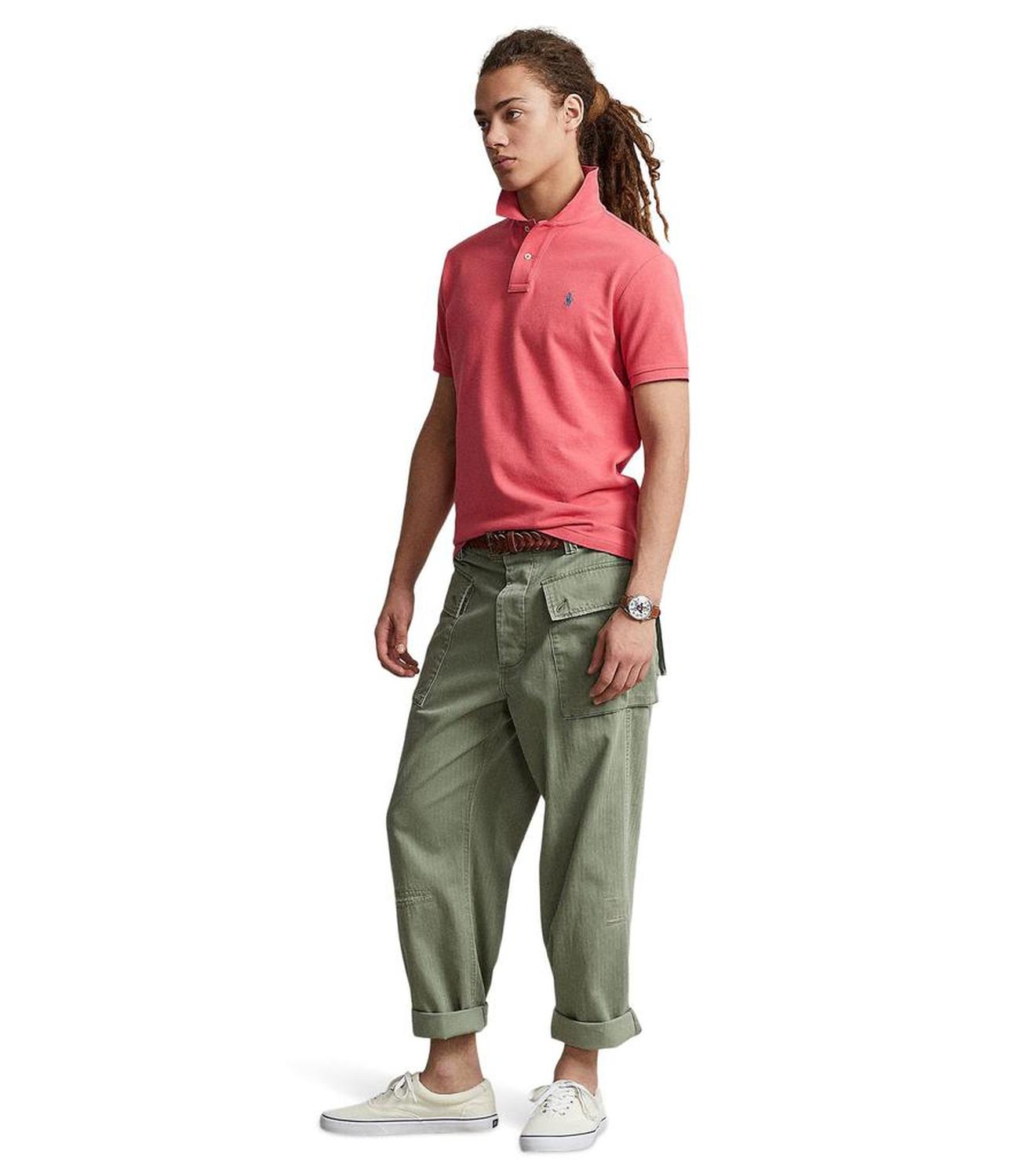 Custom Slim Fit Mesh Polo Shirt