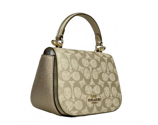 Women's Lysa Top Handle Bag Crossbody In Champagne Gold