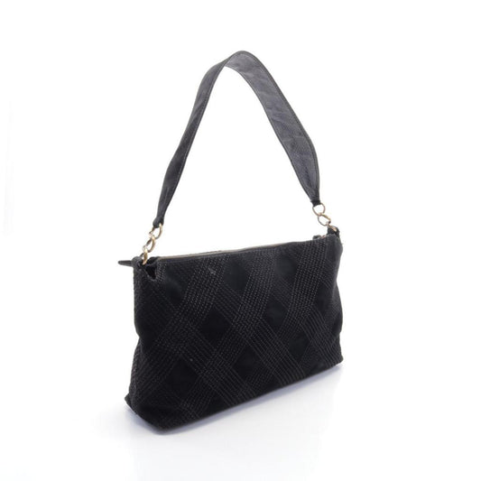 Coco Mark One Shoulder Bag Suede Gold Hardware Stitch Tassel