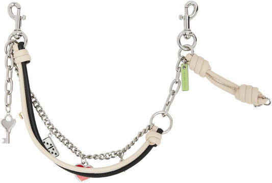 Beige & Black 'The Mini Icon Chain' Bag Charm