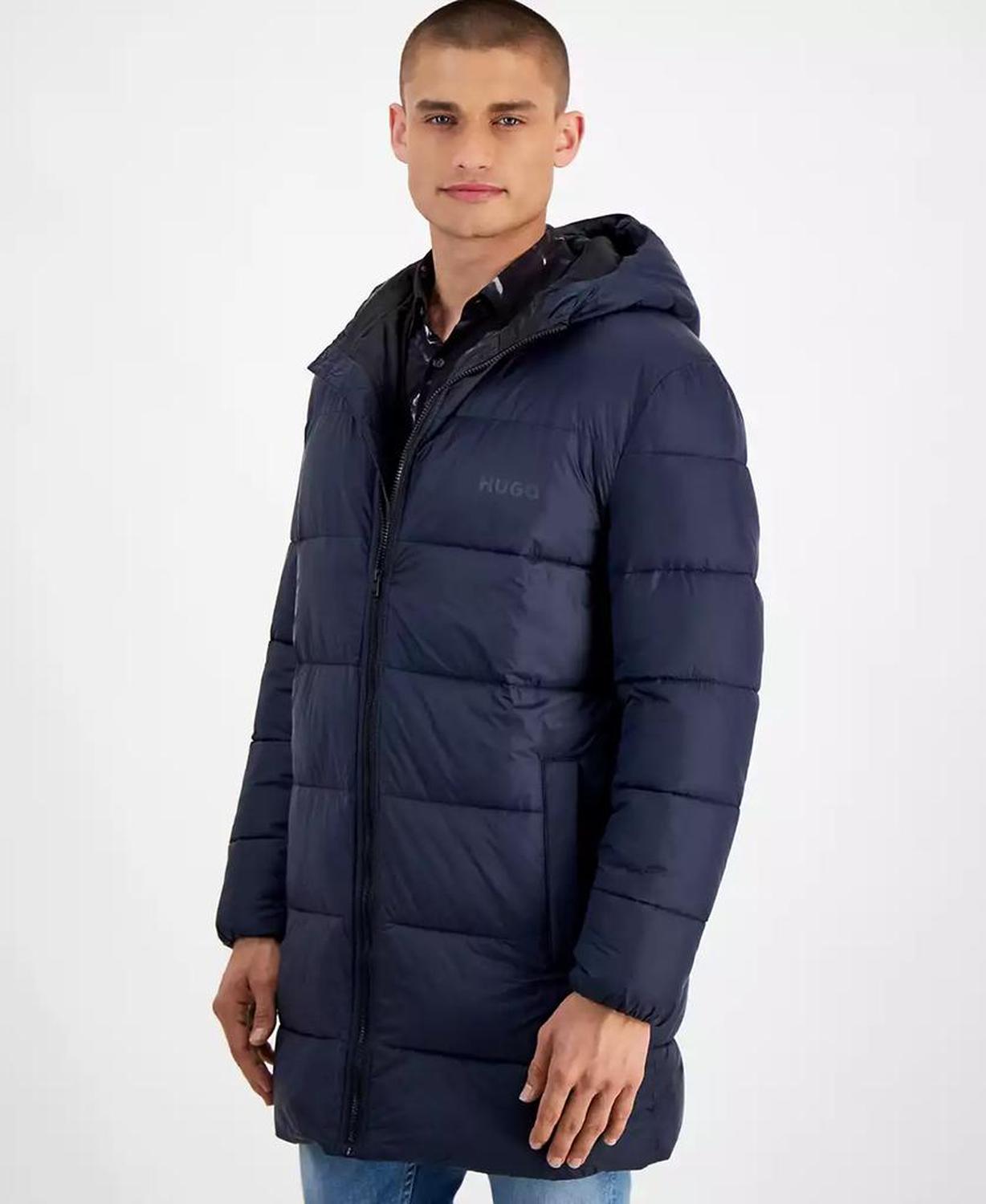 Men's Slim-Fit Lightweight Hooded Water-Repellent Big Artic Down Parka