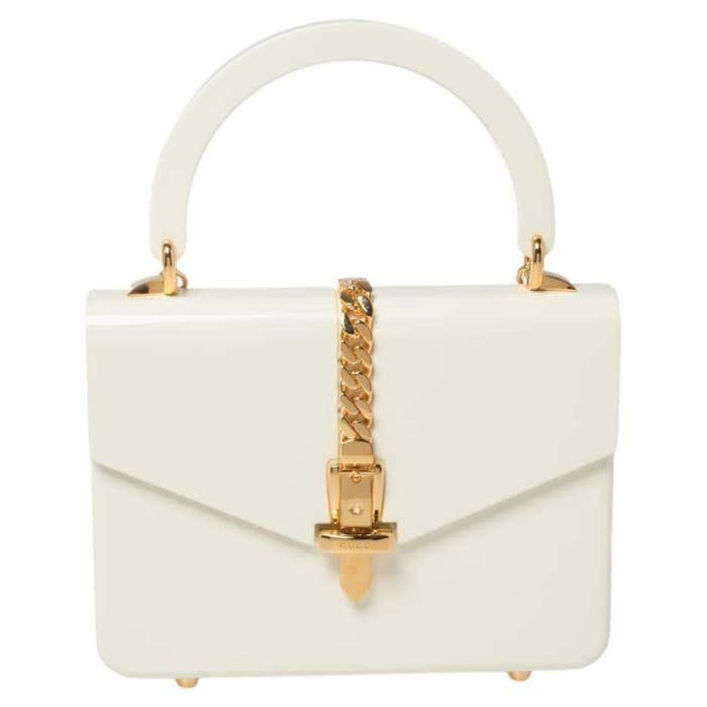 Gucci Sylvie 1969 Mini Plexiglas Top Handle Shoulder Bag