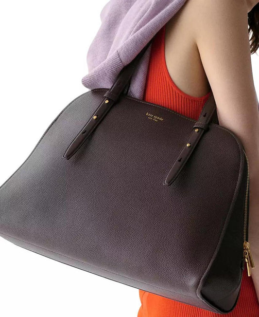 Do It All Pebbled Leather Maise Carryall Tote Bag