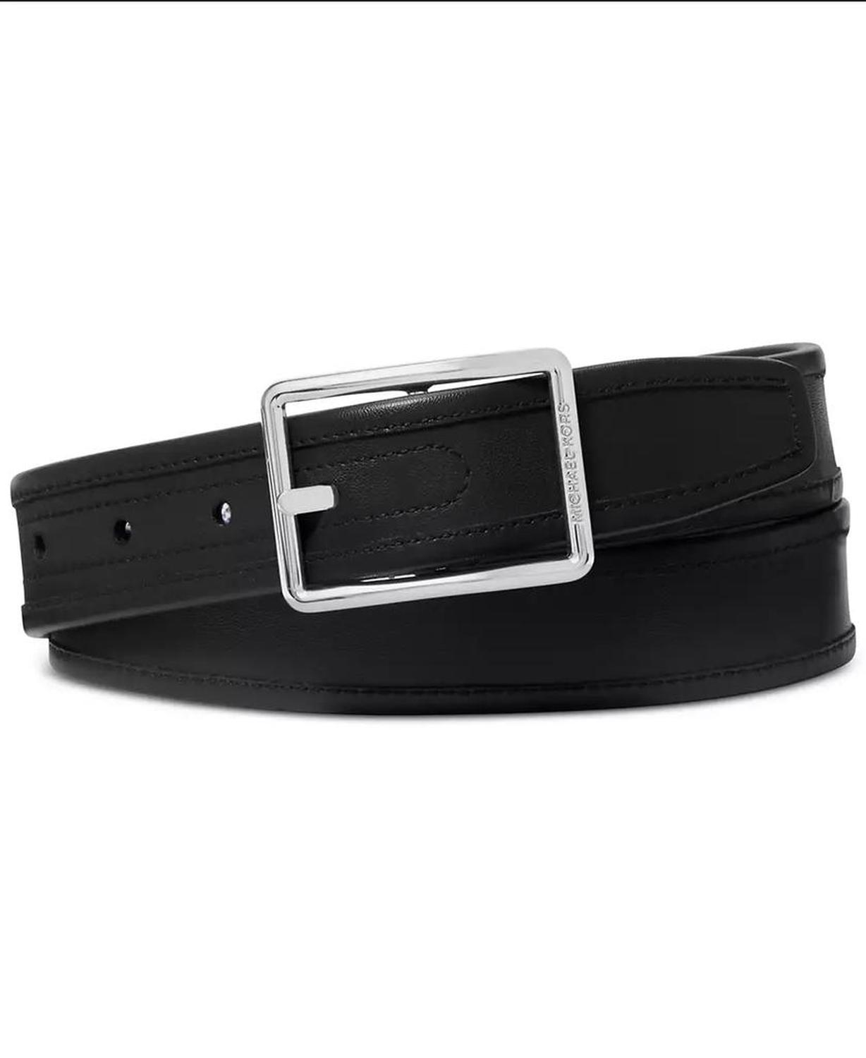 Men's Leather Reversible MK Logo Swivel Belt