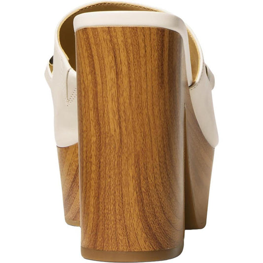 Scarlett Platform Mule Womens Leather Platform Block Heel