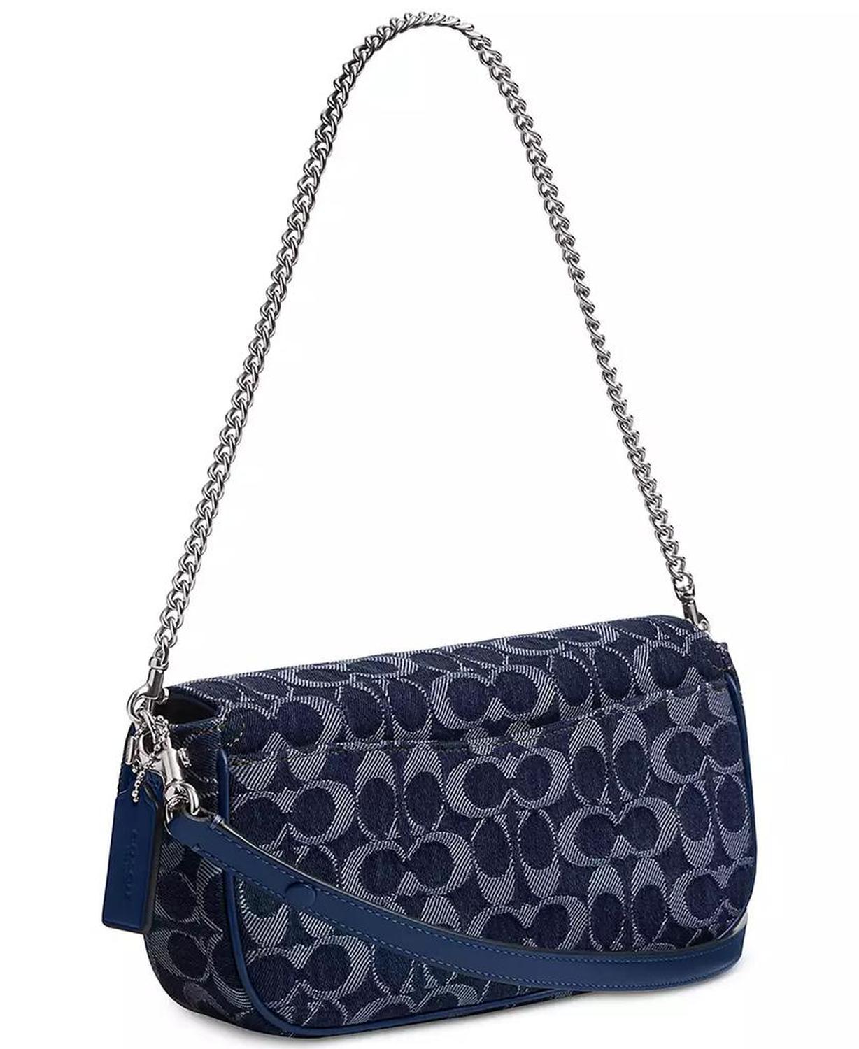 Brook Flap Small Chain Bag in Signature Denim