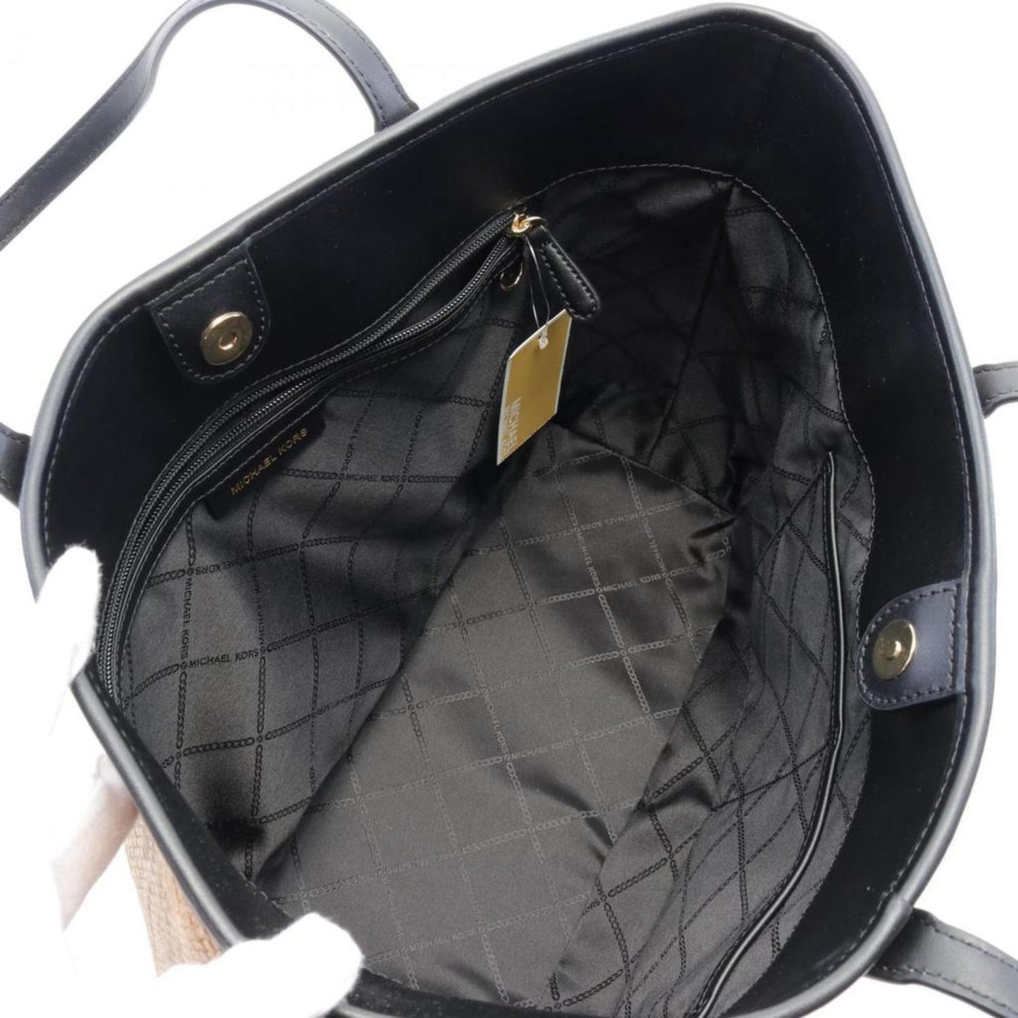 Leather Straw Tote Bag (Pre-Owned)