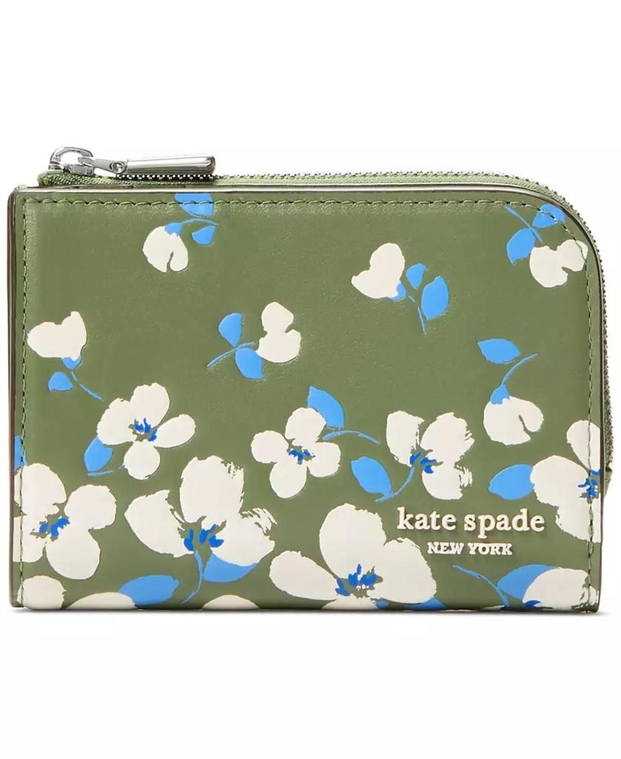 Devin Painterly Bouquet Small Leather Wallet