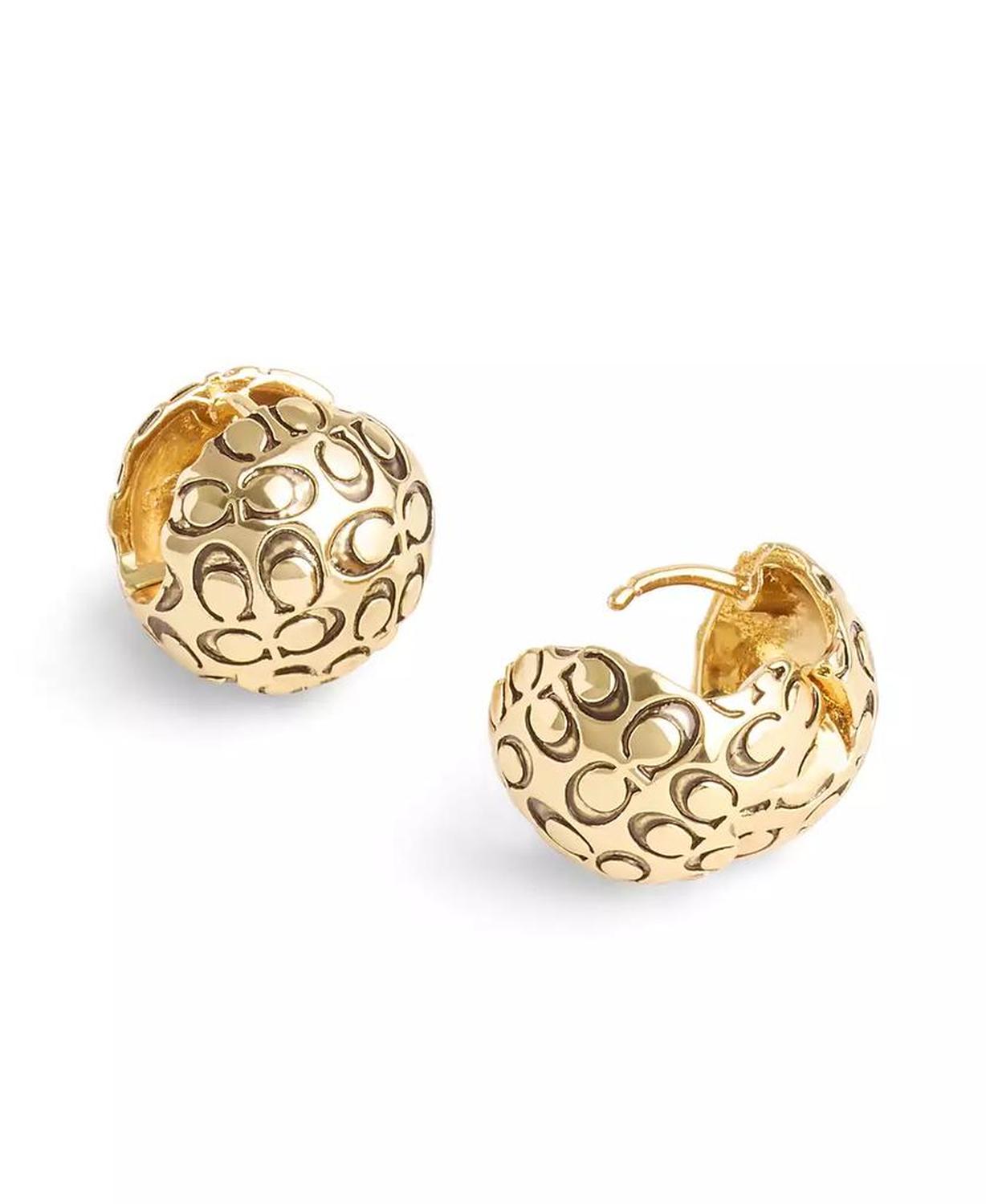 Signature Quilted Orb Huggie Earrings