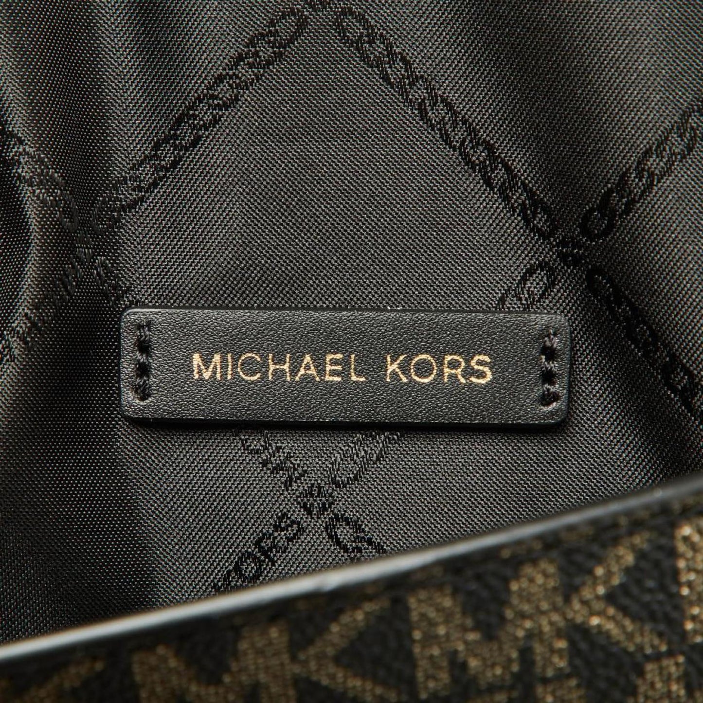 Michael Kors Signature Coated Canvas And Leather Eva Tote