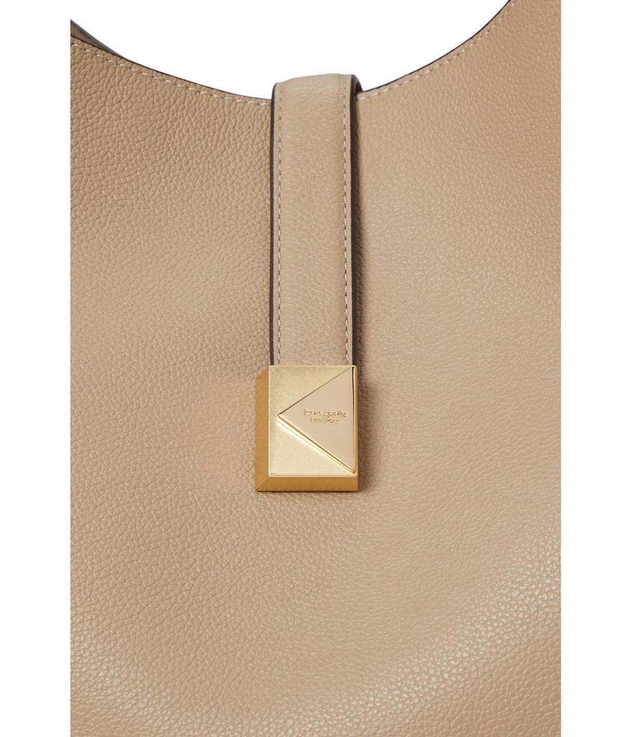 Deco Pebbled Leather Large Shoulder Bag