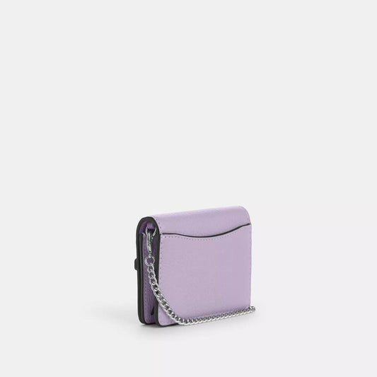 Mini Wallet On A Chain With Floral Applique