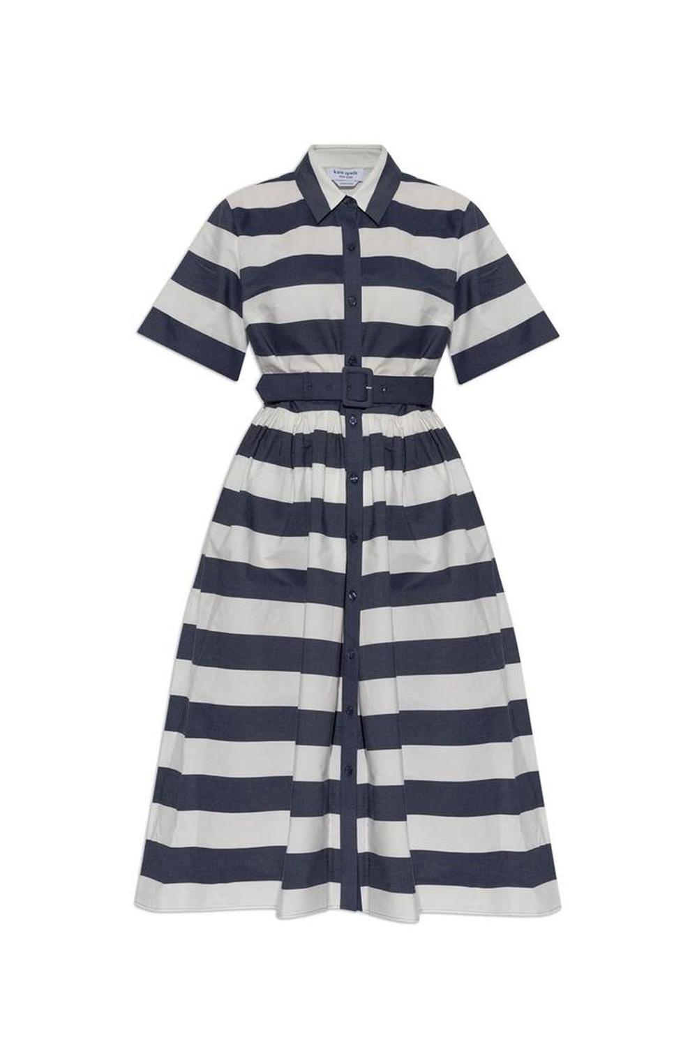 Kate Spade Striped Belted Dress
