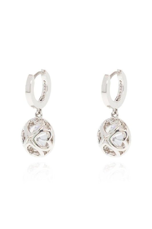 Kate Spade Something Sparkly Spade Huggies Earrings