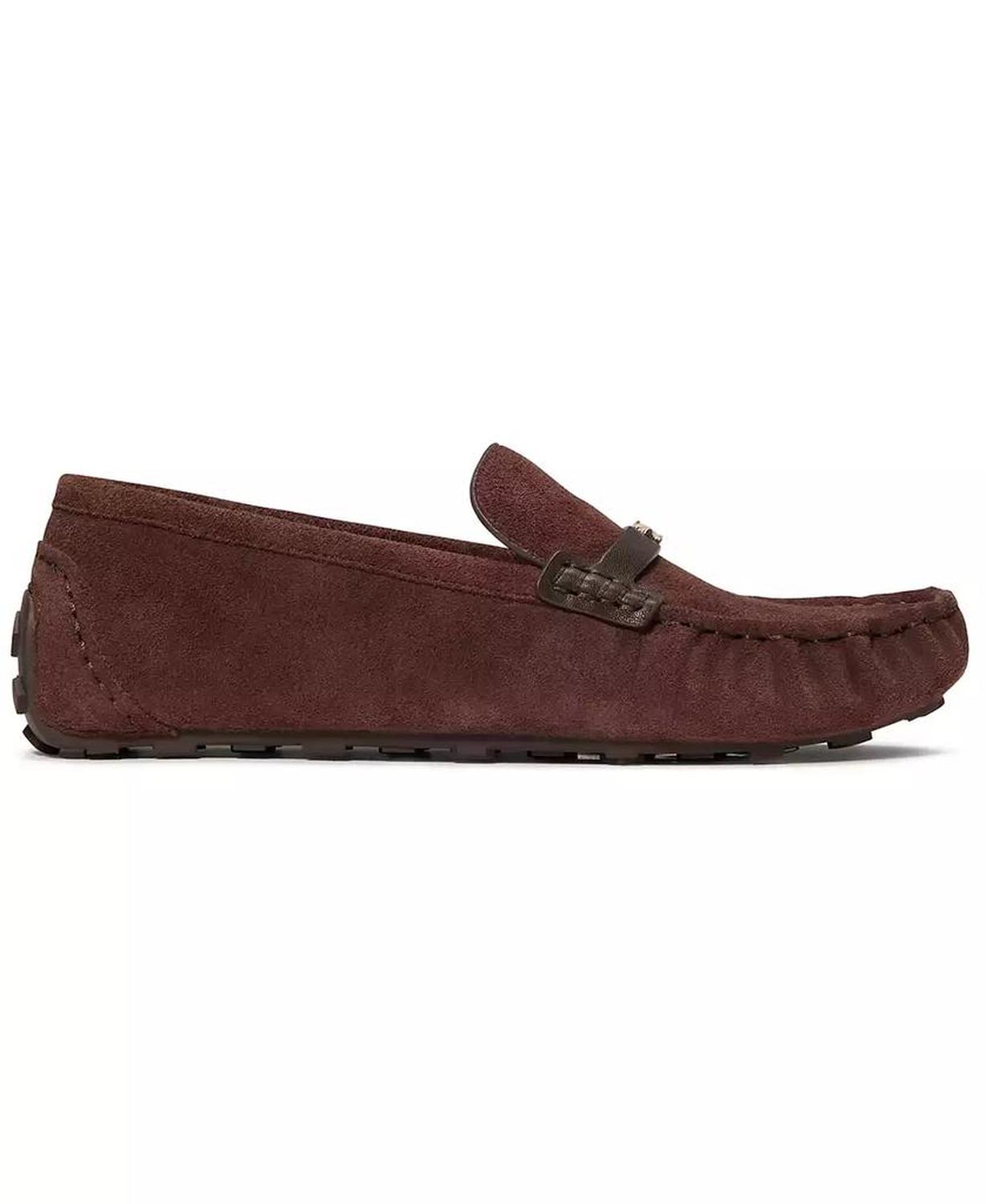 Women's Flower Stud Round Toe Moccasin Loafers