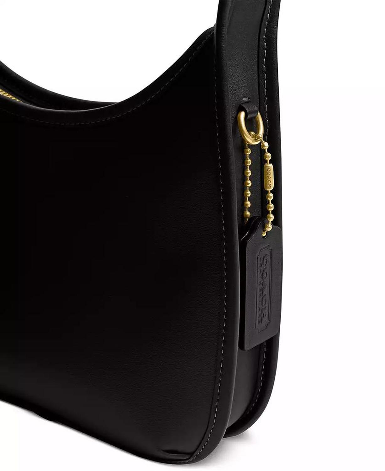 Small Glovetanned Leather Curve Zip Bag