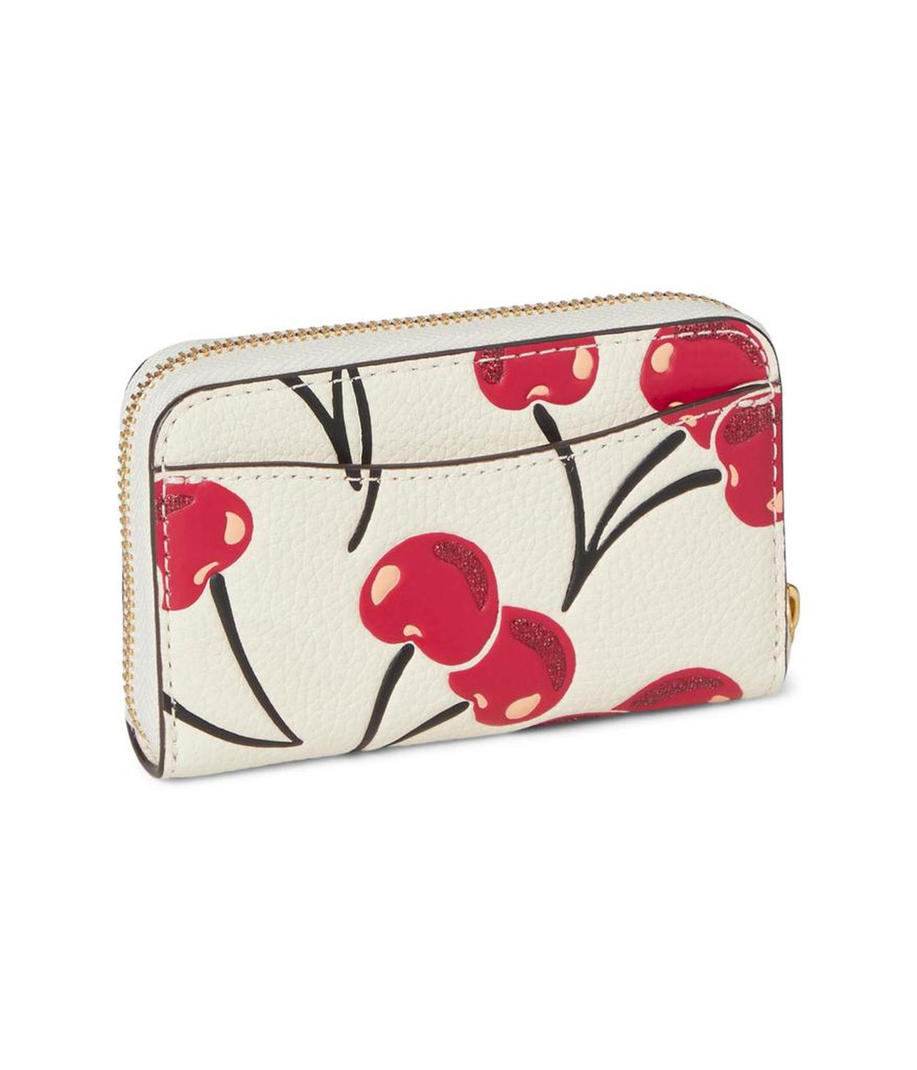 Essential Small Zip Around Card Case with Cherry Print