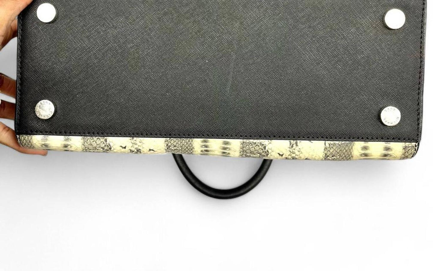 Pre-Loved Large Selma Bag In Snakeskin & Black