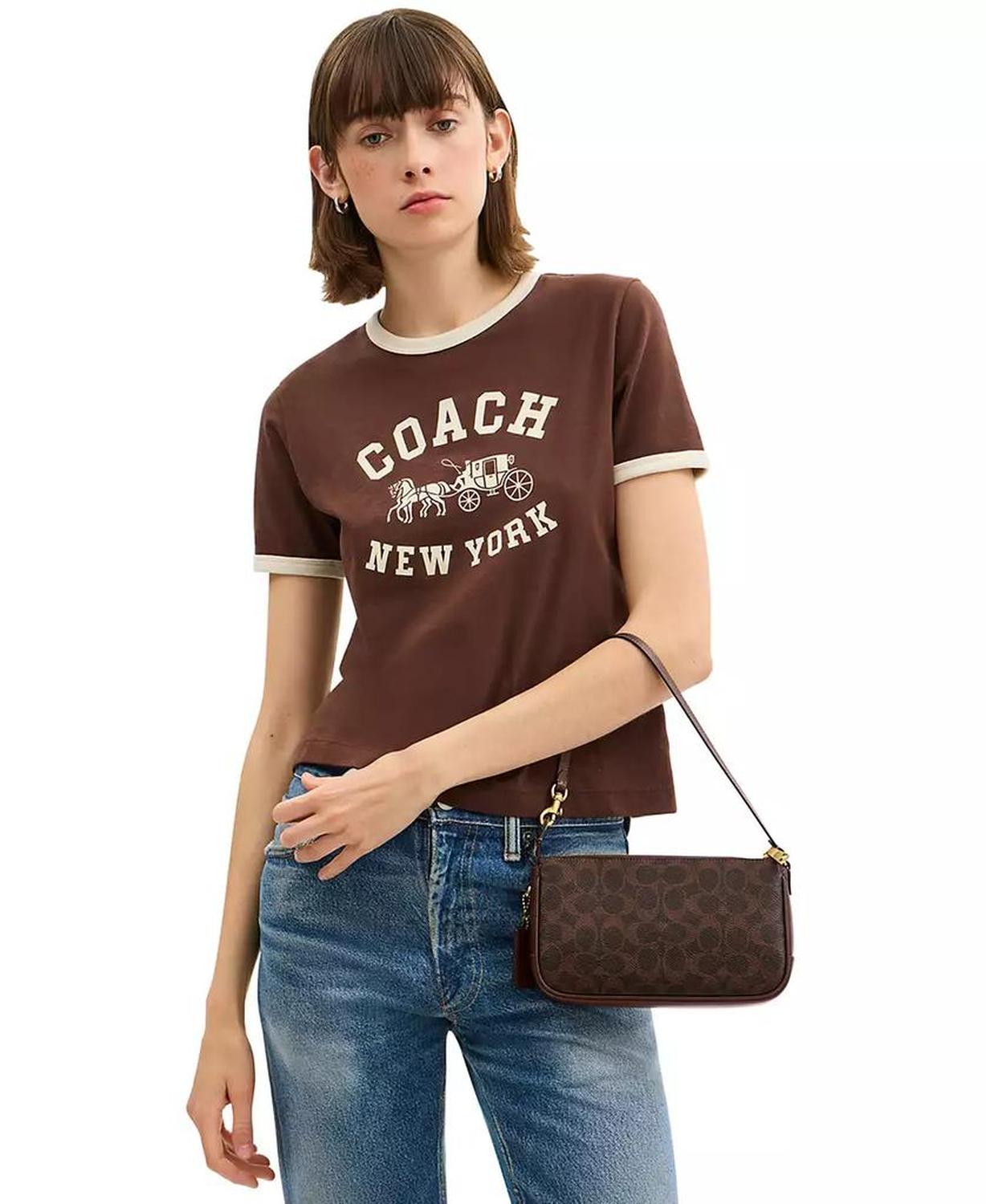 Women's Signature Plaza Small Shoulder Bag