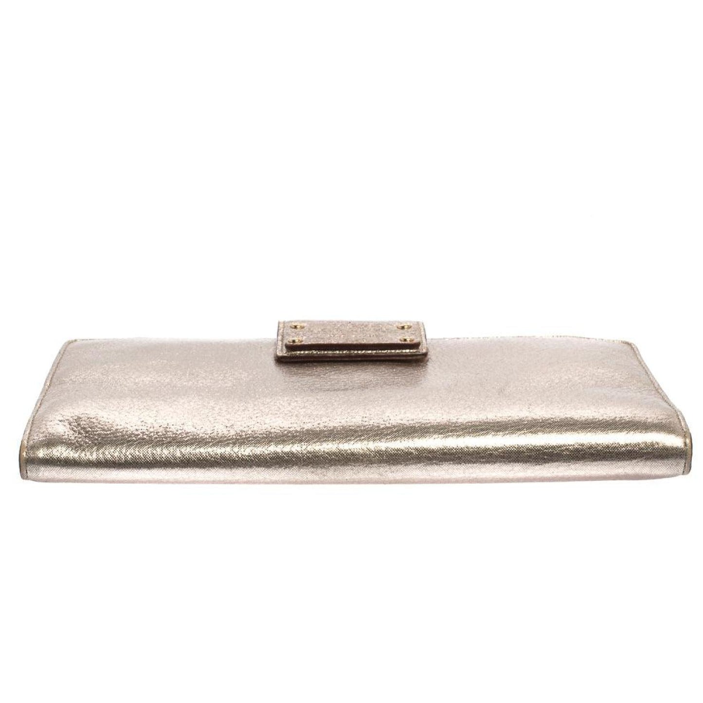 Kate Spade Shimmer Leather Flap Clutch