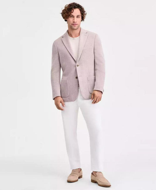 Men's Classic-Fit Stretch Oatmeal Knit Sport Coat