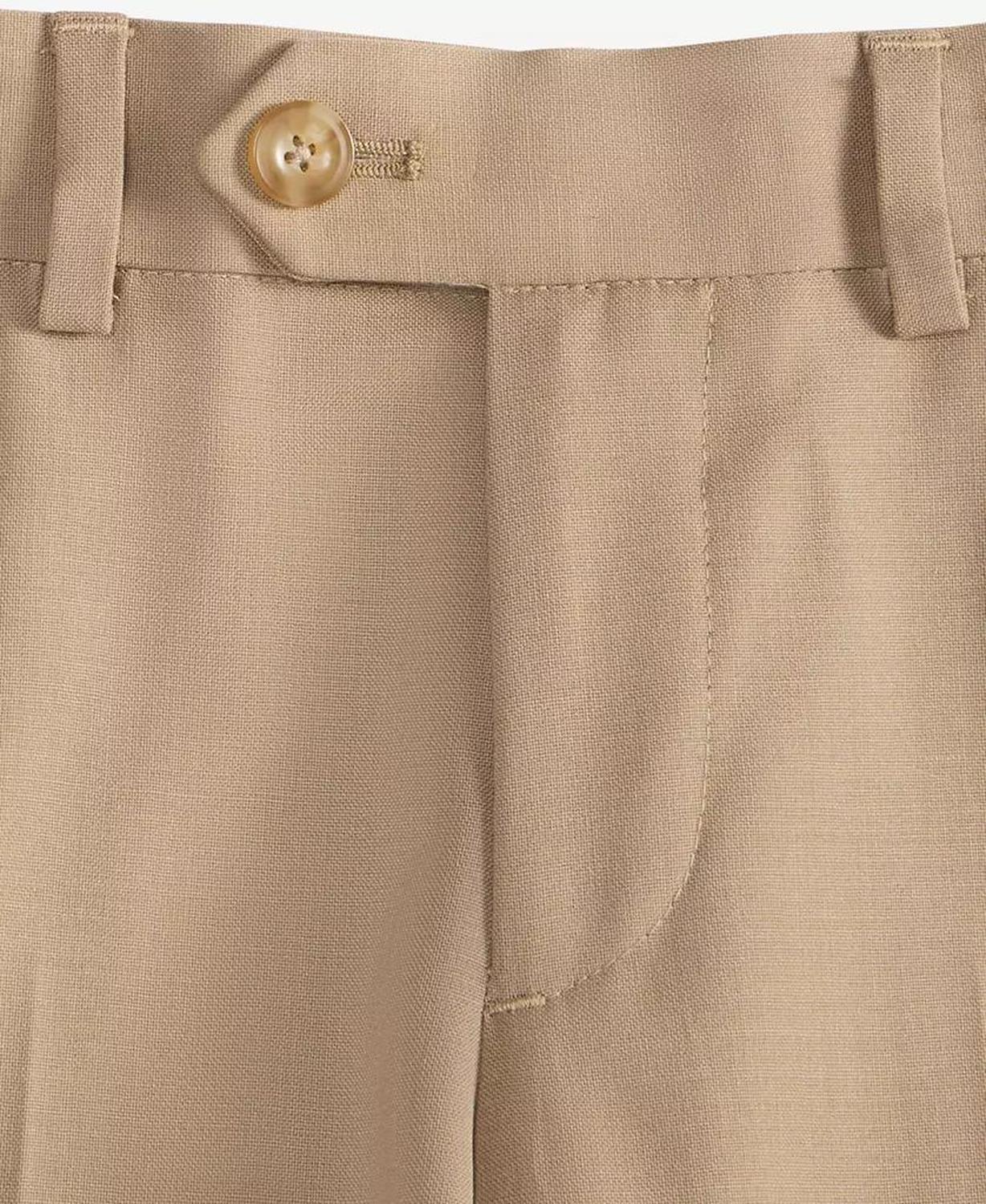 Toddler & Little Boys Plain Hemmed Flat-Front Pants