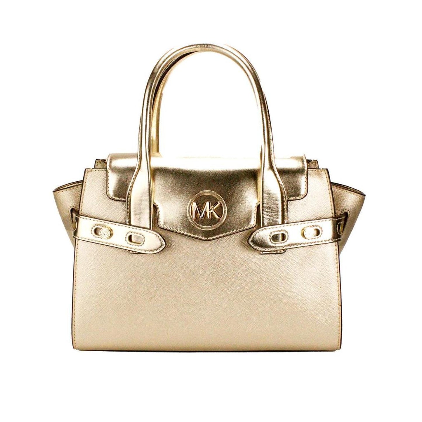Michael Kors Carmen Medium Pale Saffiano Leather Satchel Purse Women's Bag