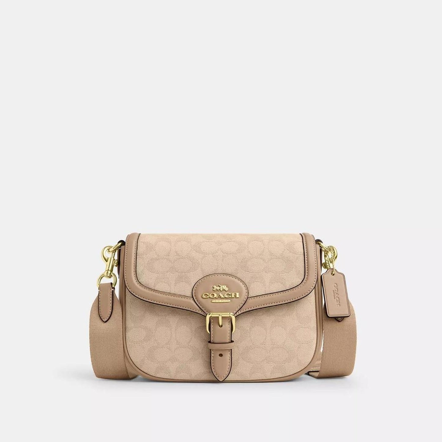 Amelia Saddle Bag With Signature Canvas