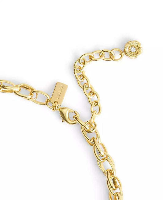 Gold Plated Interlocking Collar Necklace