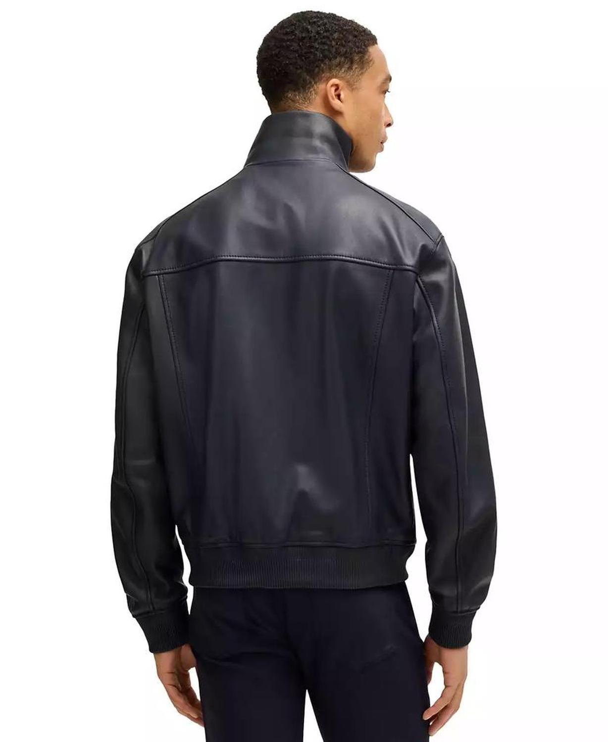 x Porsche Men's Regular-Fit Leather Jacket
