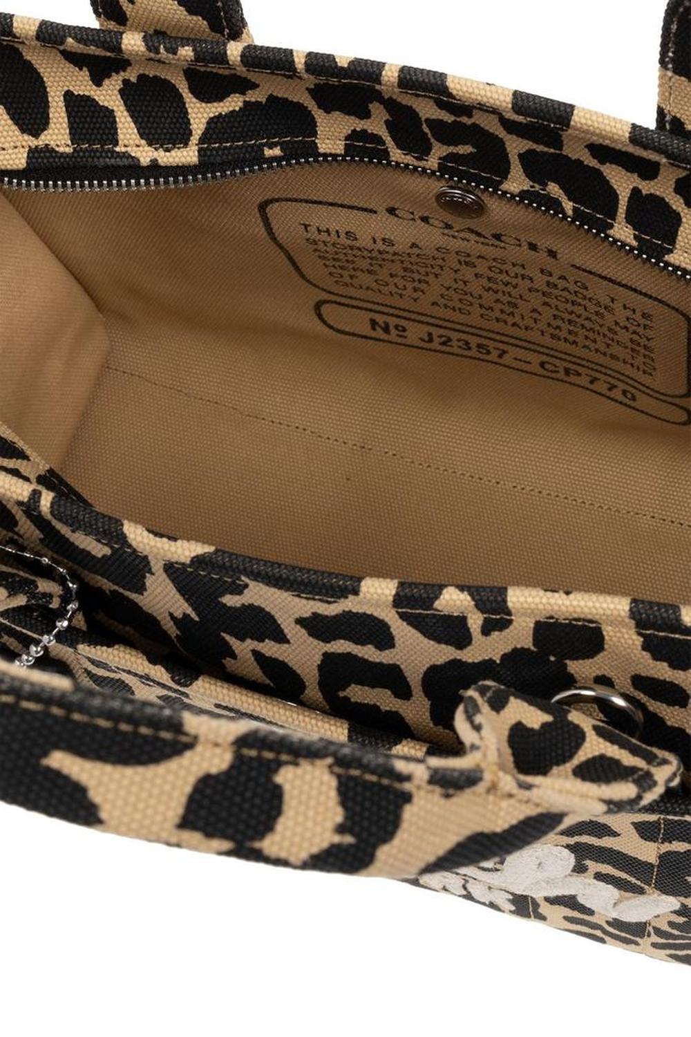 Coach Leopard Printed Top Handle Tote Bag