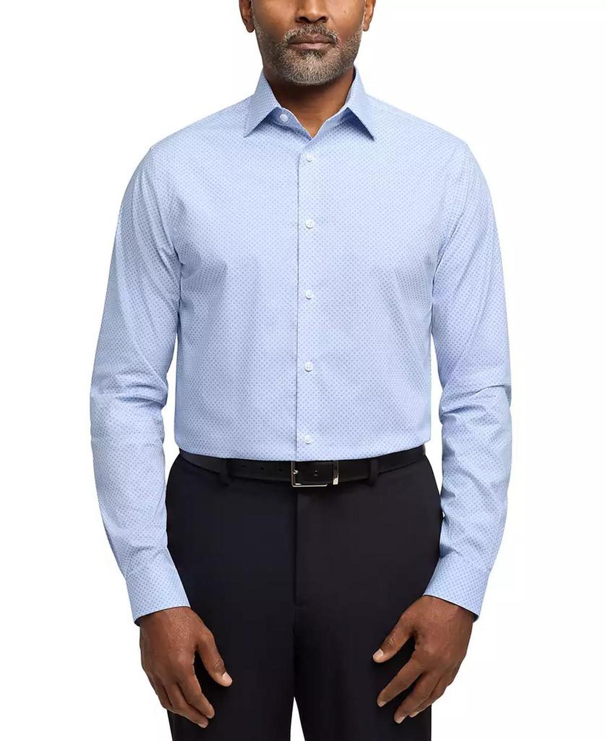 Men's Regular Fit Comfort Stretch Dress Shirt