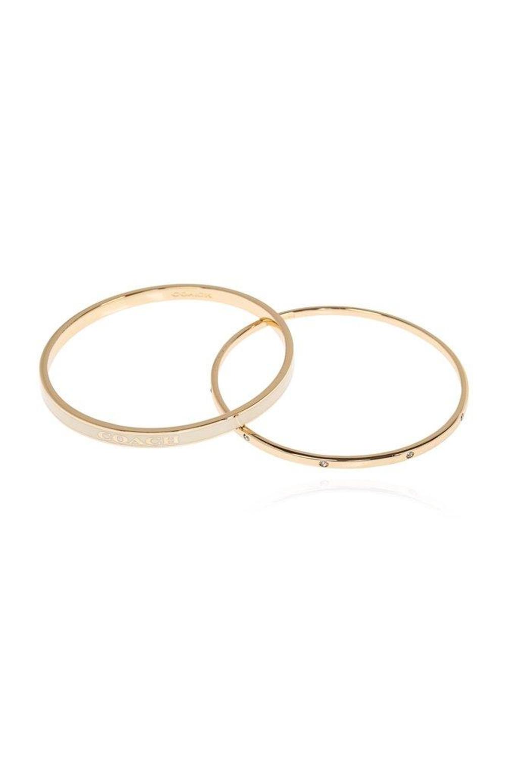 Coach Logo Detailed Set Of Two Bracelets