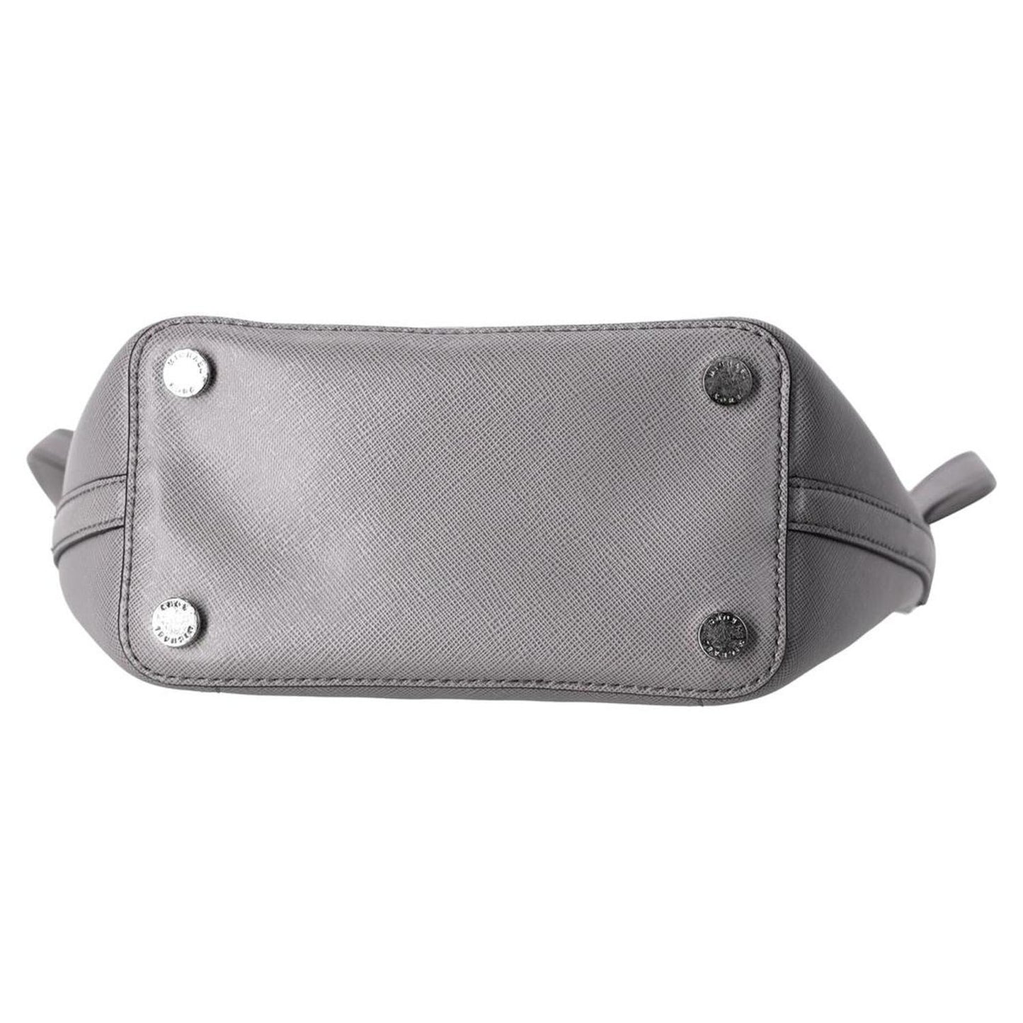 Small Greenwich Bucket Bag in Grey Saffiano Leather