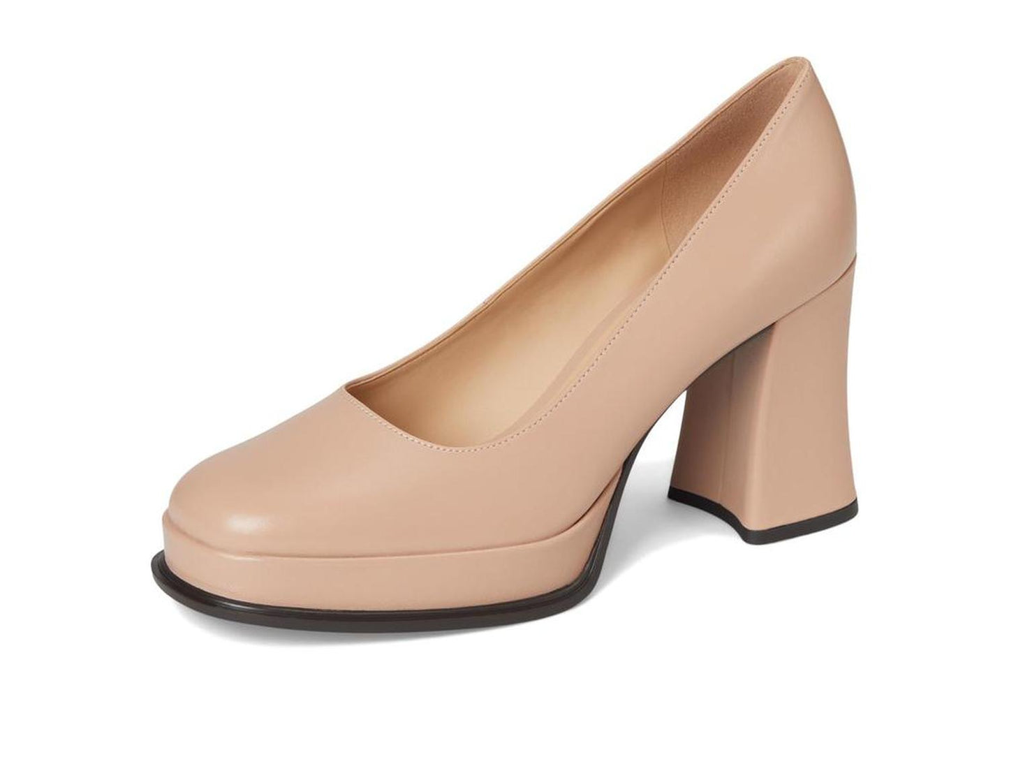 Sculpted C Leather Pumps