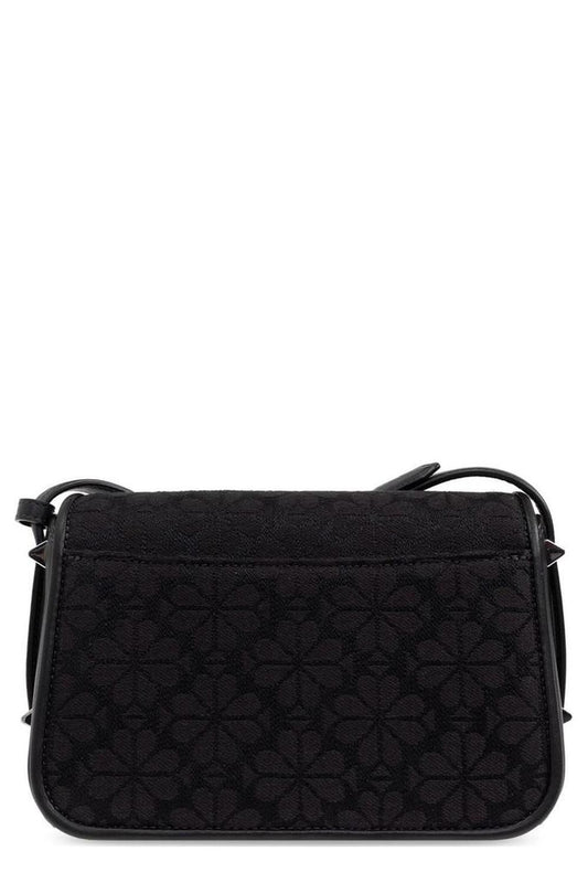 Kate Spade Logo Plaque Floral-Jacquard Crossbody Bag