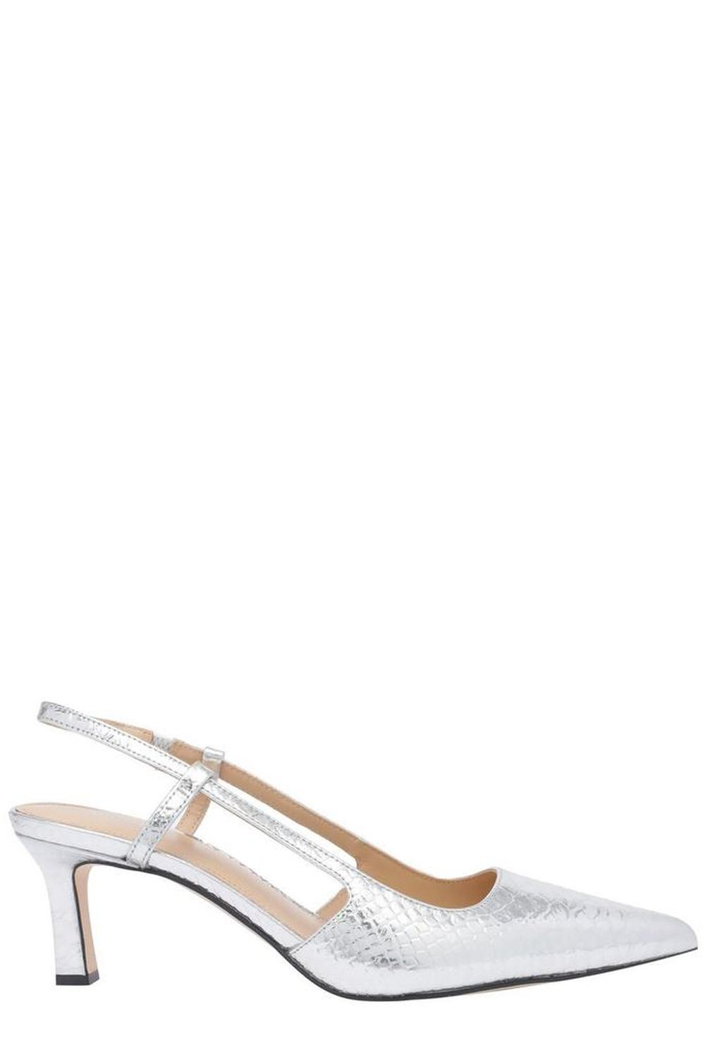 Michael Michael Kors Alora Metallic Embossed Slingback Pumps
