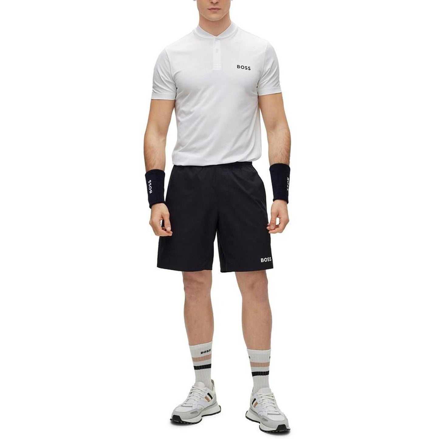 Men's BOSS by Hugo Boss x Matteo Berrettini Slim-Fit Polo Shirt with Bomber-style Collar