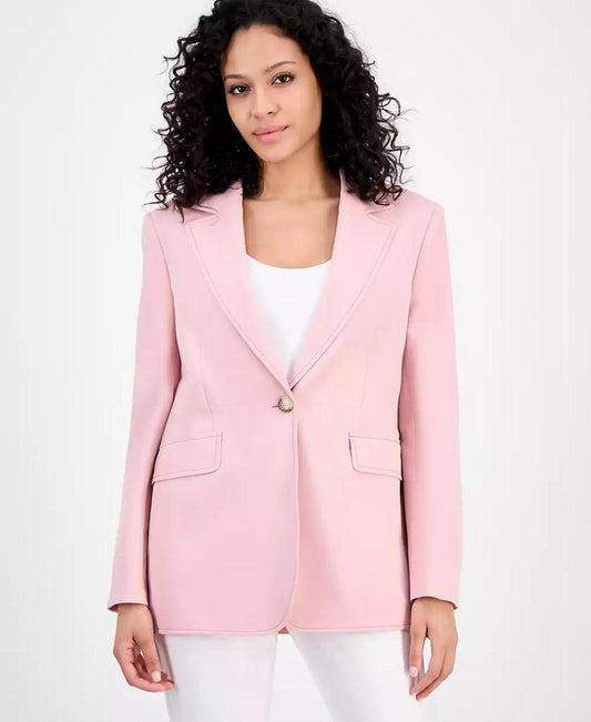 Women's One-Button Split-Cuff Blazer