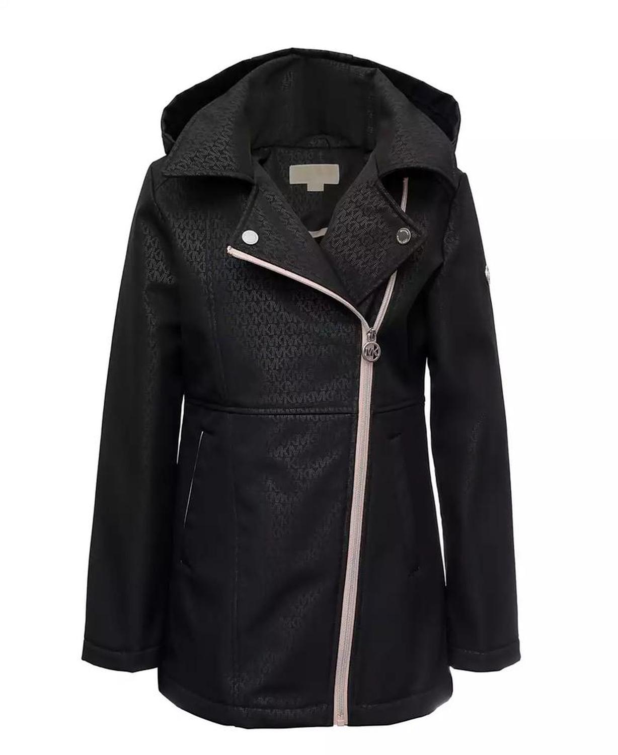 Toddler & Little Girls Stadium Length Asymmetric Zip Jacket