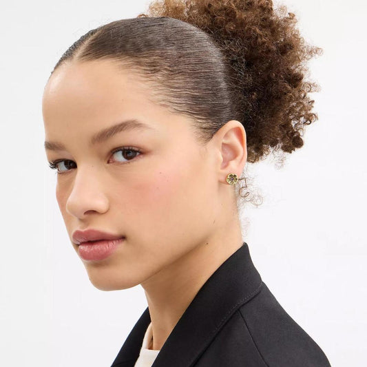 Tea Rose Stone Stud Earrings