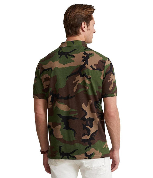Classic Fit Camo Mesh Polo Shirt
